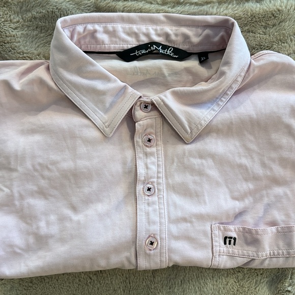 Travis Mathew Golf Shirt / Golf Polo in Pink Blue and Navy Size XL and Large LOT - Picture 6 of 7